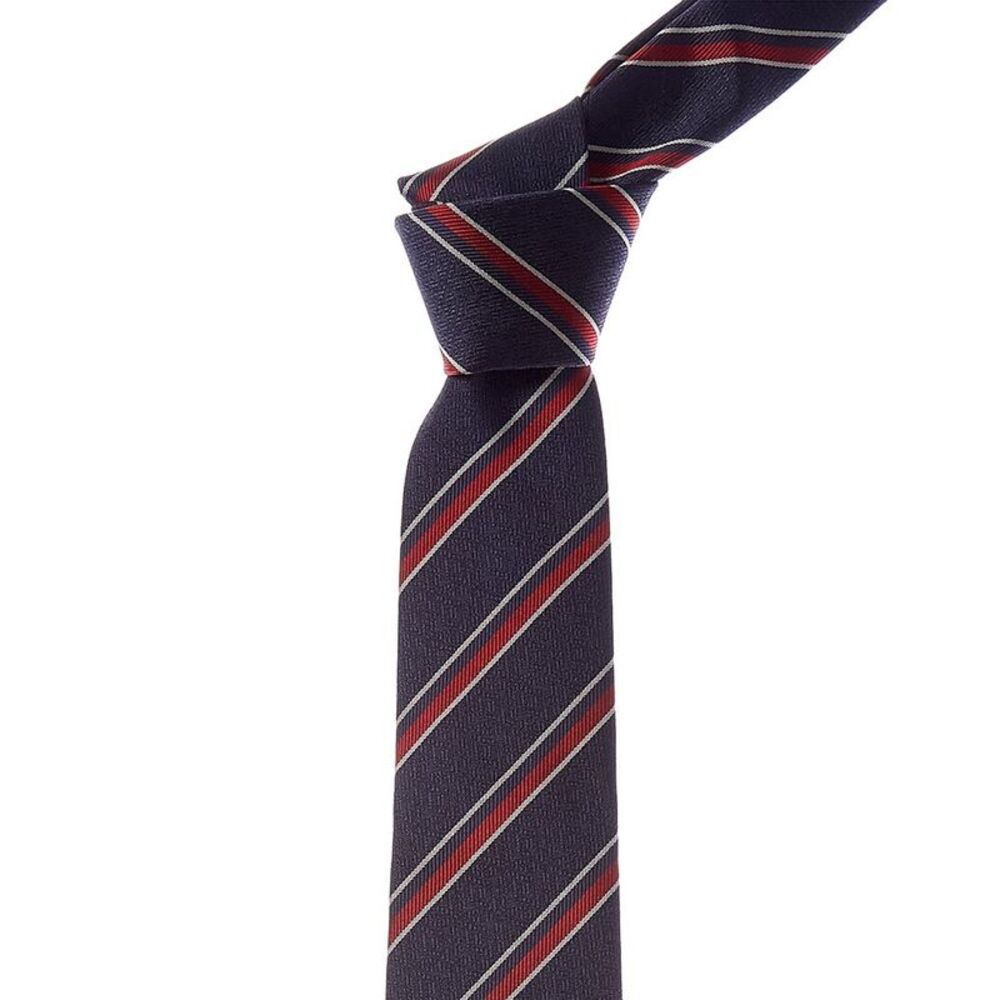 Valentino Regimental Silk Tie, Blue